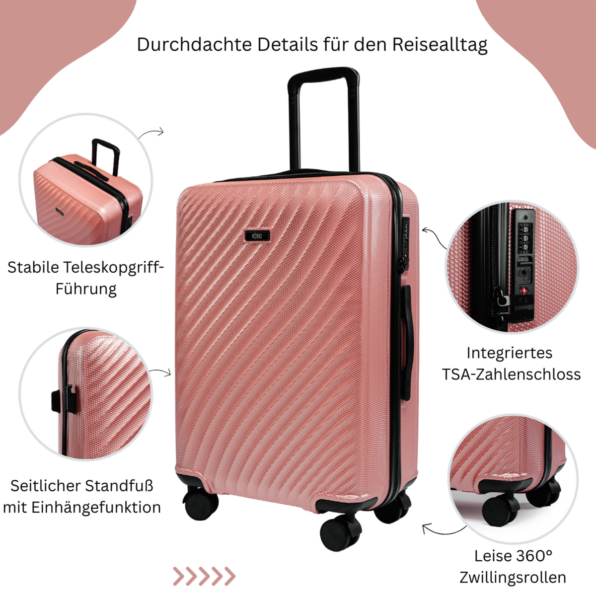 Rose Gold | ROWEX ROSELINE Koffer in Roségold, allgemein