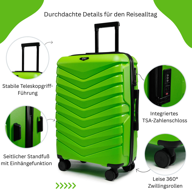 Green | ROWEX AERO Koffer in Grün, durchdacht